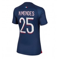 Paris Saint-Germain Nuno Mendes #25 Hjemmebanetrøje Dame 2023-24 Kortærmet